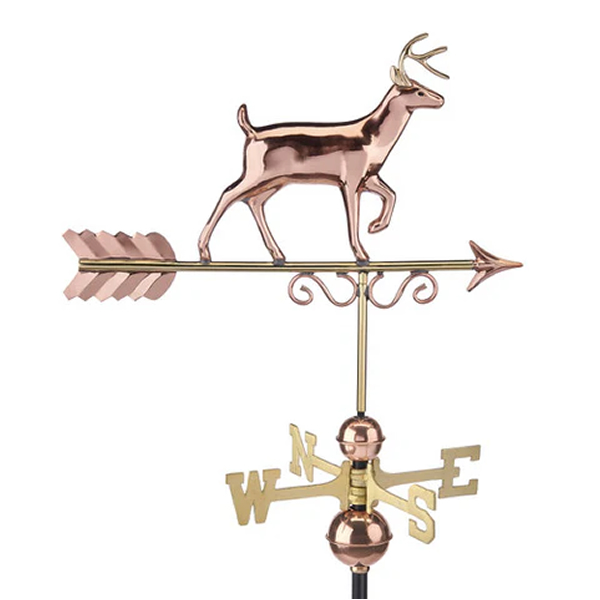Windwijzer Hert 3D Design koper - Afbeelding 2