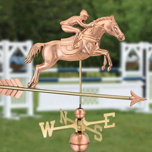 Windwijzer Springend Paard met ruiter 3D design XL - Afbeelding 3