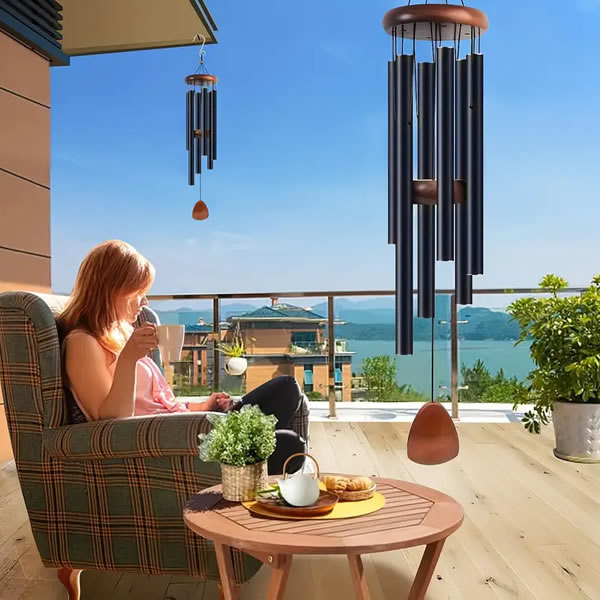 Windgong aluminium levensboom 92cm - Afbeelding 2