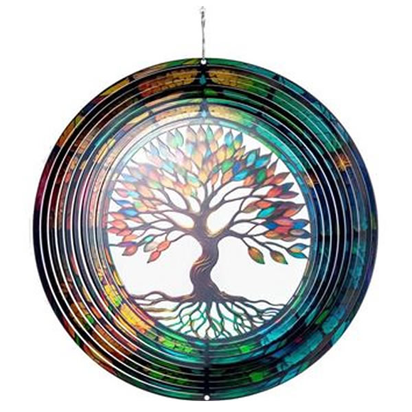 Windspinner Levensboom Multi-Color RVS