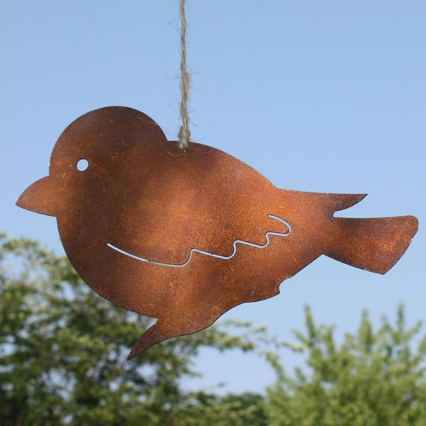 Raamdecoratie Vogels cortenstaal set van 2 - Afbeelding 3