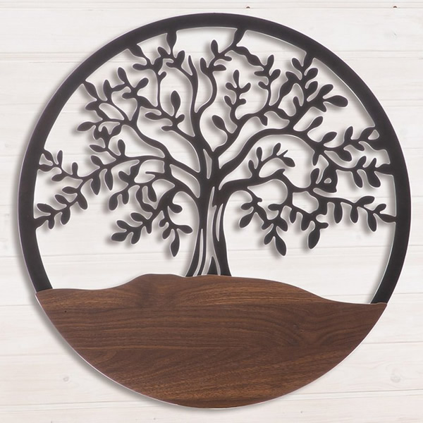 Metalen Wanddecoratie Tree of Life - MDF 60cm - Afbeelding 2
