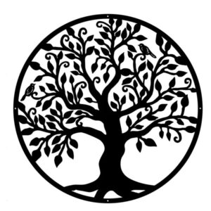 Wanddecoratie Metalen Levensboom 40cm sfeer