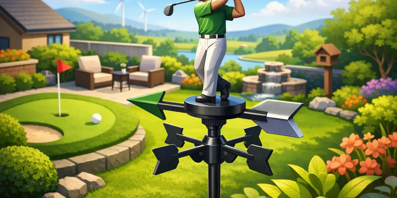Windwijzer met golfer kiezen voor je tuin