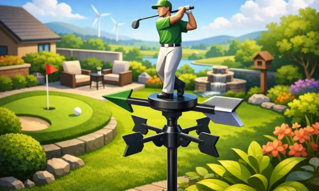 Windwijzer met golfer kiezen voor je tuin